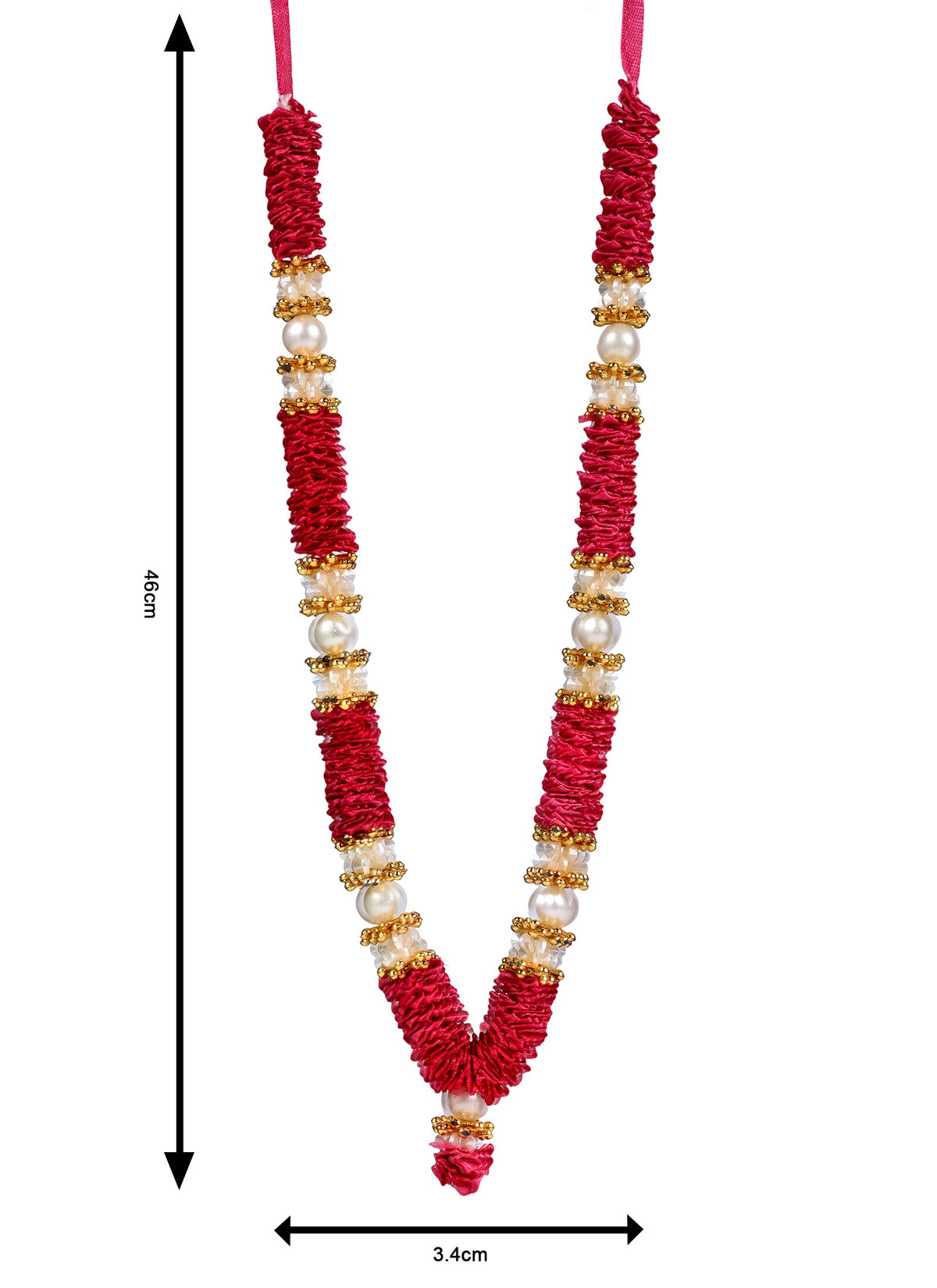Madhoor Har Garland Flower Pearl Pink 10.5 Inches 1 Piece