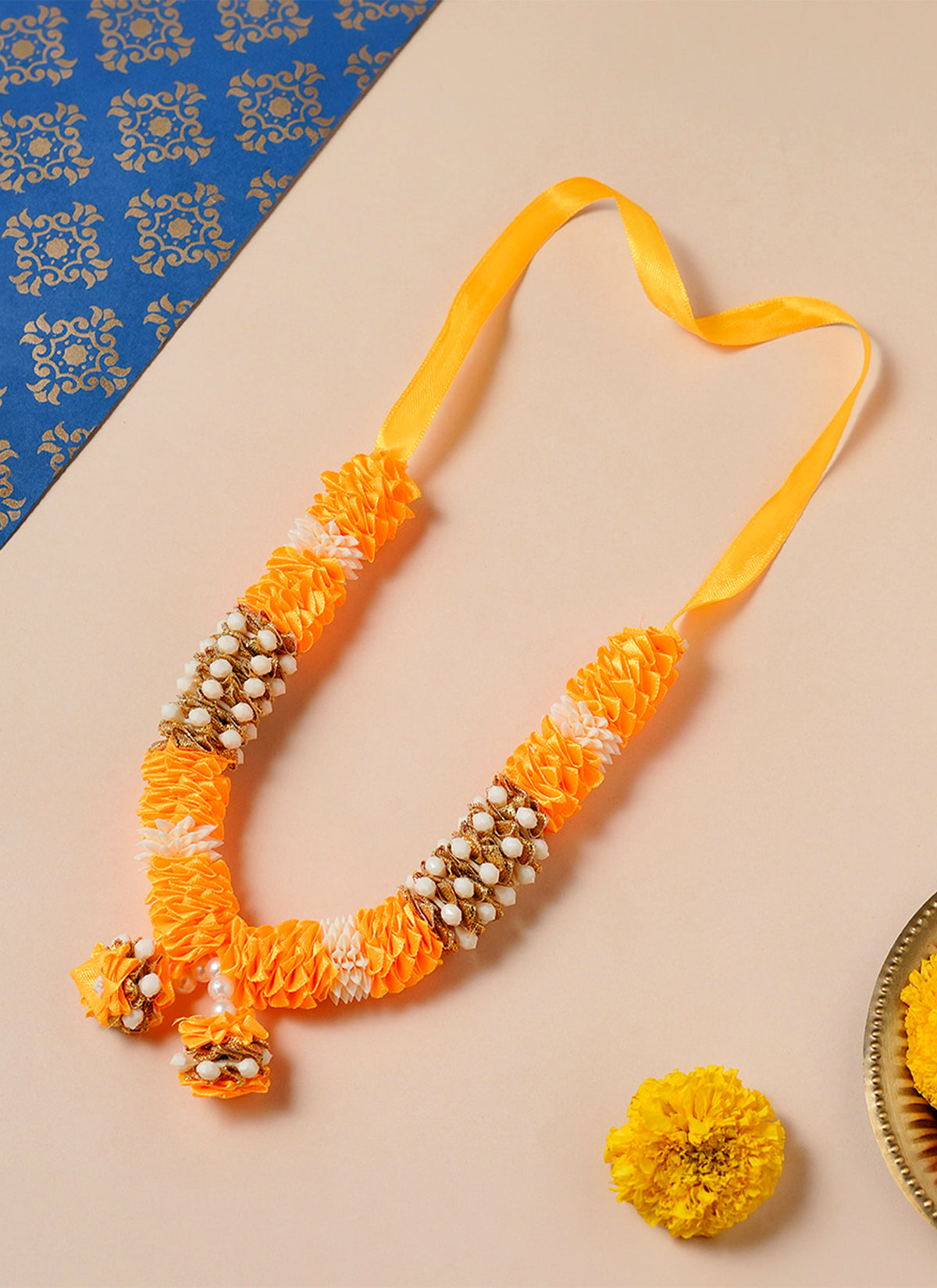 Madhoor Har Garland Marigold Mango Yellow 8 Inches 1 Piece