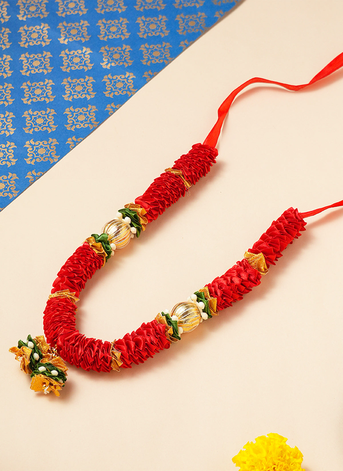 Madhoor Har Garland Layered Dangle Red 12 Inches 1 Piece