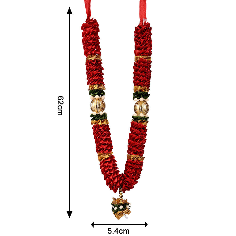 Madhoor Har Garland Layered Dangle Red 12 Inches 1 Piece