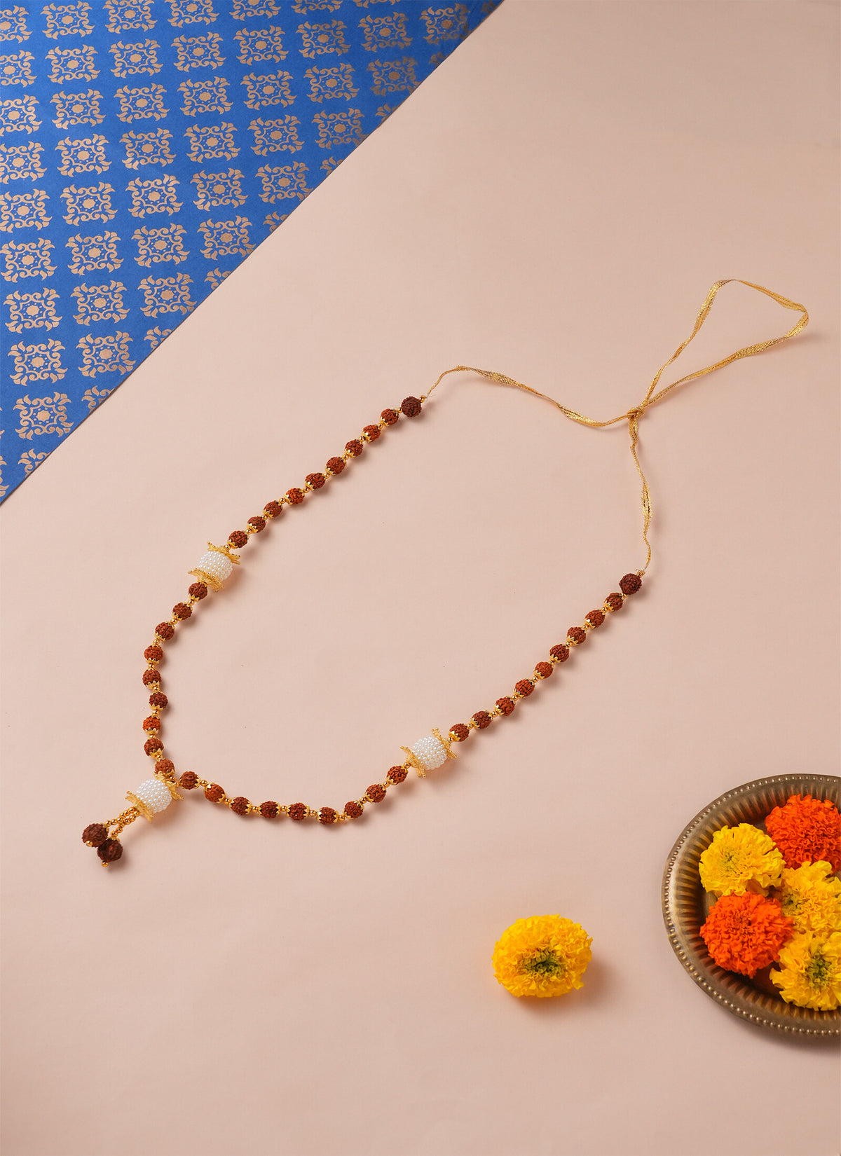 Madhoor Har Garland Rudraksha Pearl Brown 2 Step 1 Piece