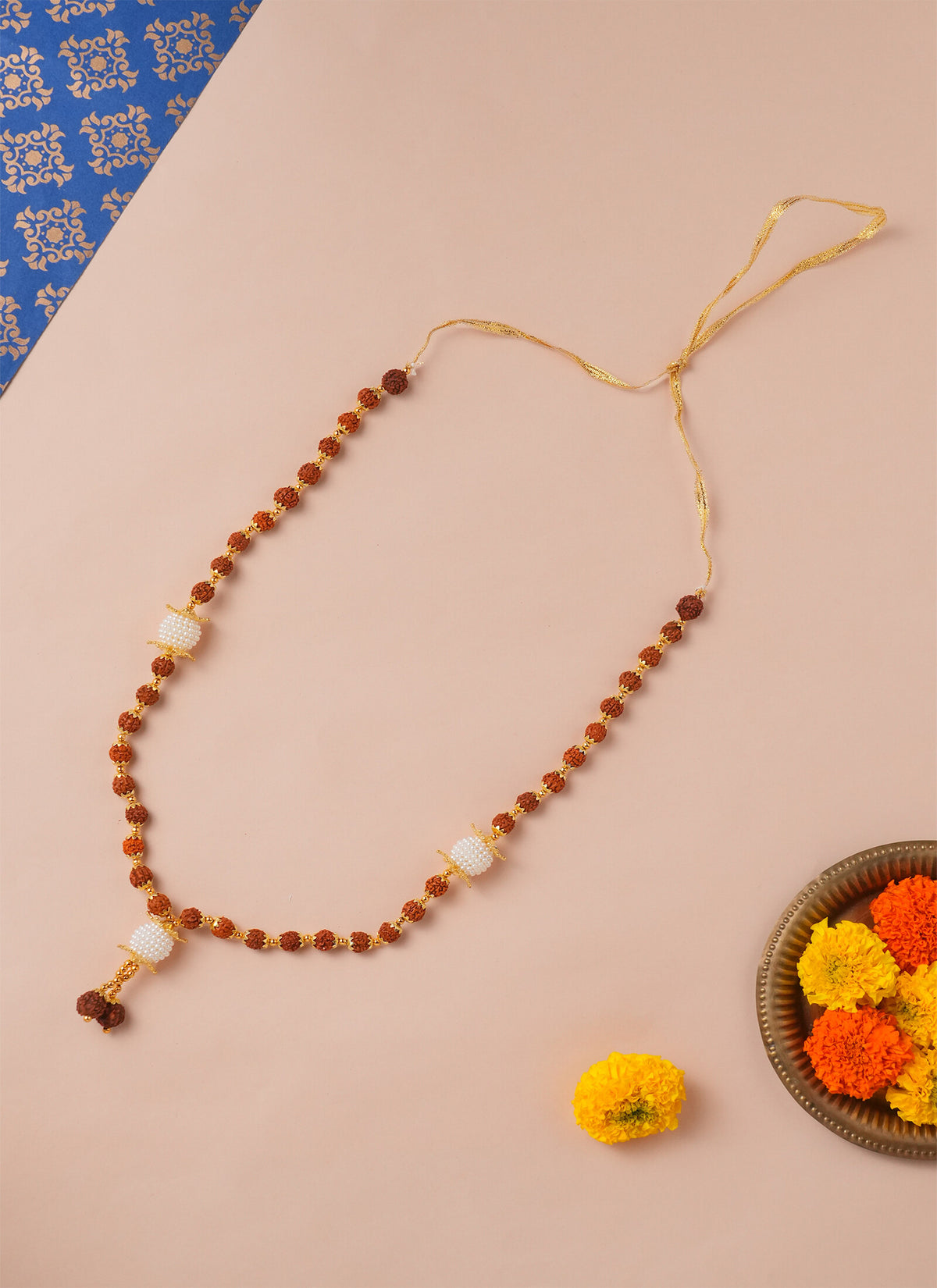 Madhoor Har Garland Rudraksha Pearl Brown 2 Step 1 Piece