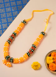 Madhoor Har Garland Silk Flower Yellow 12 Inches 1 Piece