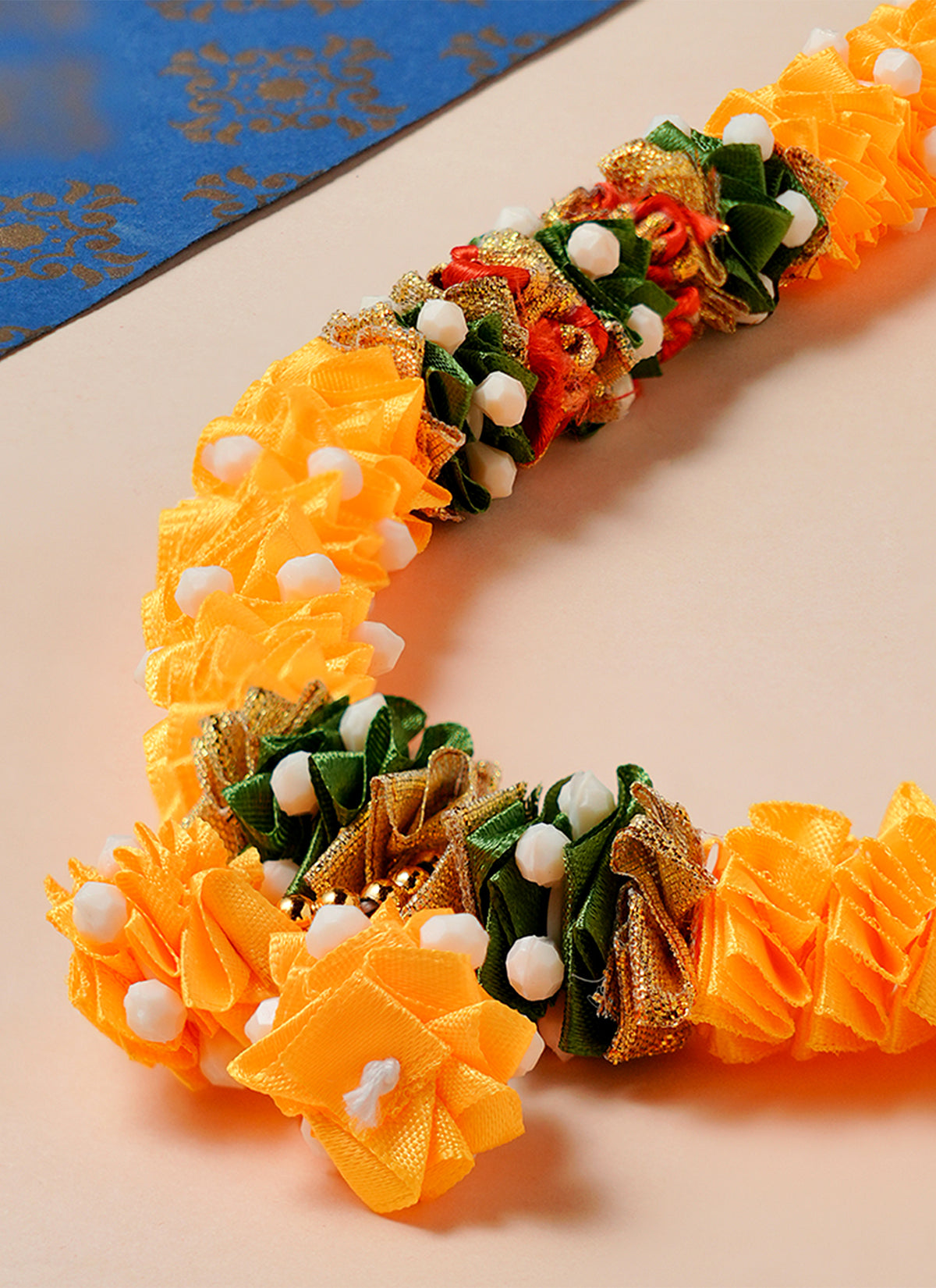 Madhoor Har Garland Silk Flower Yellow 12 Inches 1 Piece