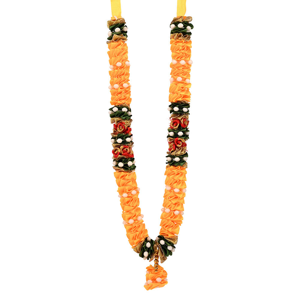 Madhoor Har Garland Silk Flower Yellow 12 Inches 1 Piece