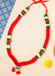 Madhoor Har Garland Layered Dangle Red White 18 Inches 1 Piece