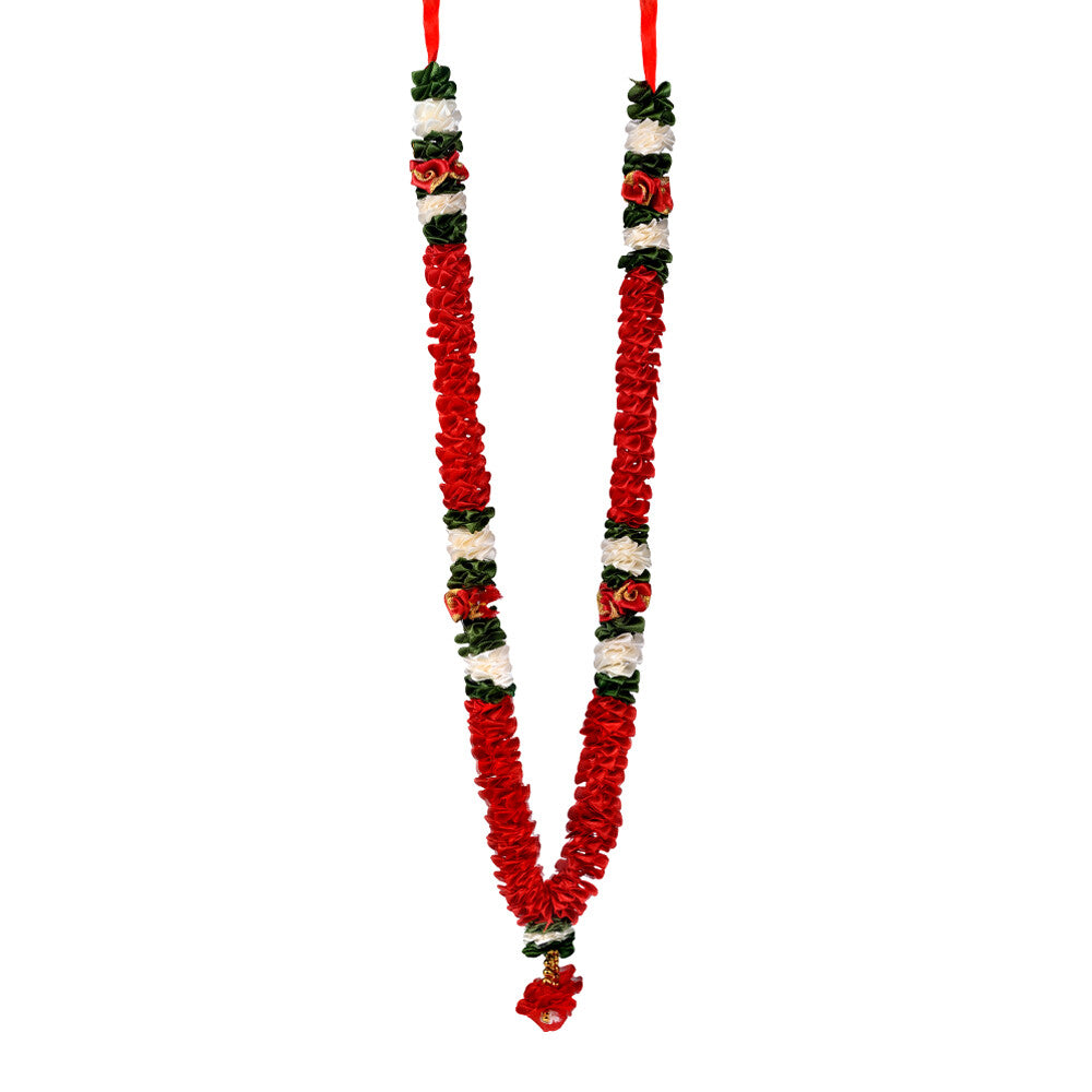 Madhoor Har Garland Layered Dangle Red White 18 Inches 1 Piece