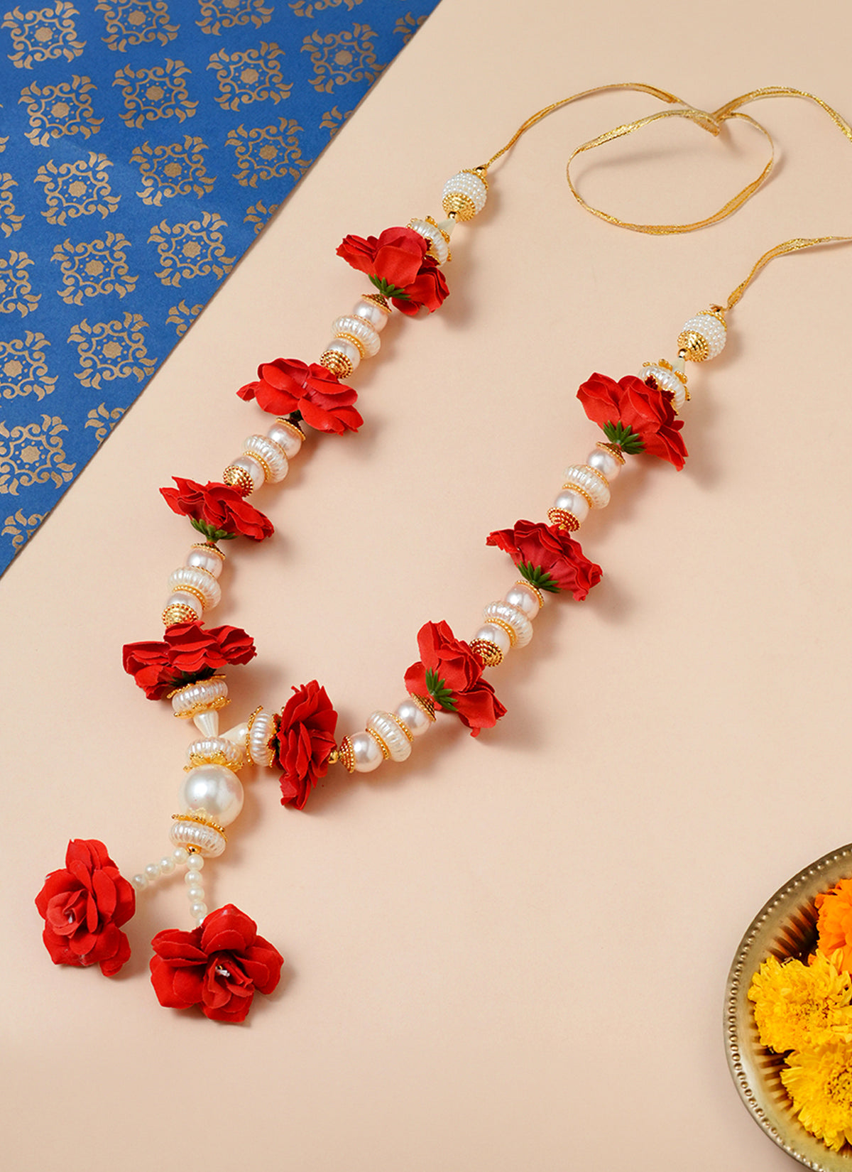 Madhoor Har Garland Rose Bead Red 1 Step 1 Piece