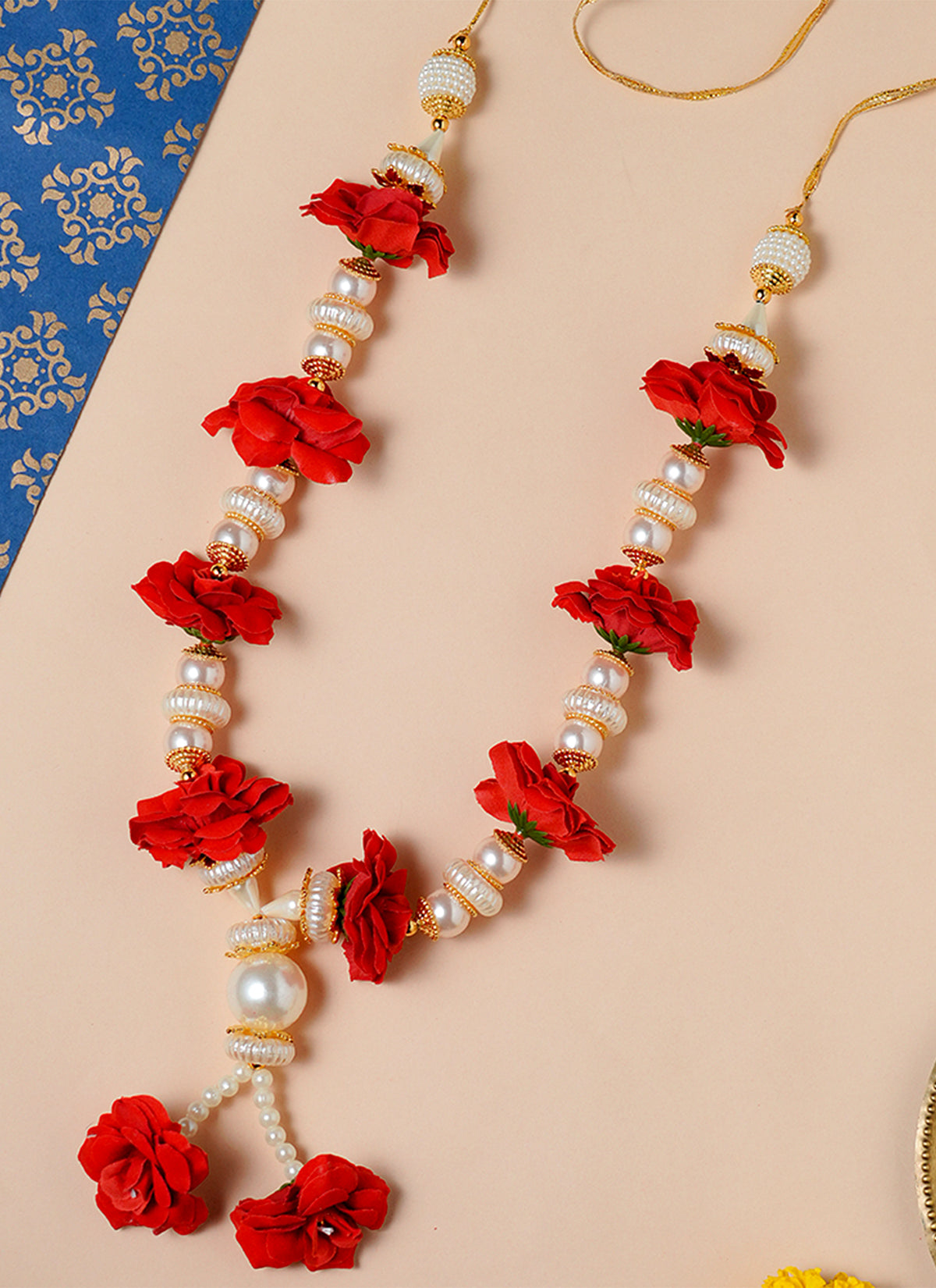 Madhoor Har Garland Rose Bead Red 1 Step 1 Piece