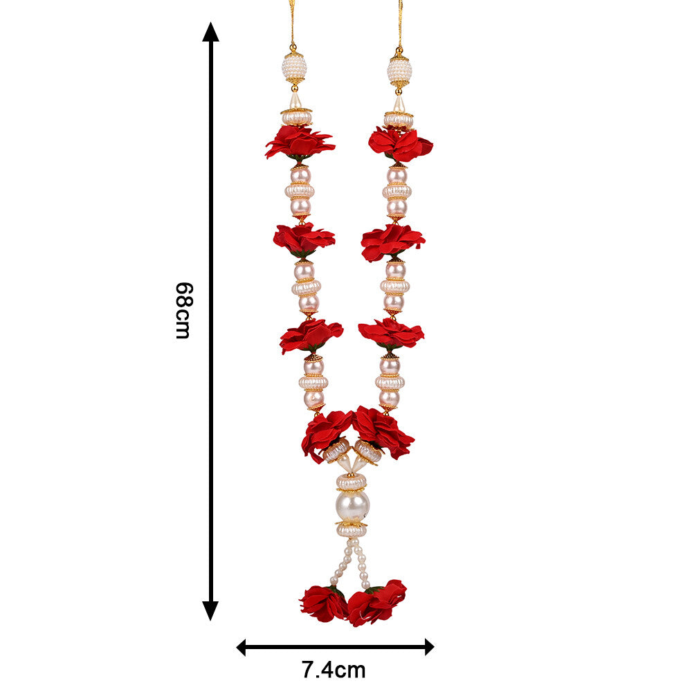 Madhoor Har Garland Rose Bead Red 1 Step 1 Piece