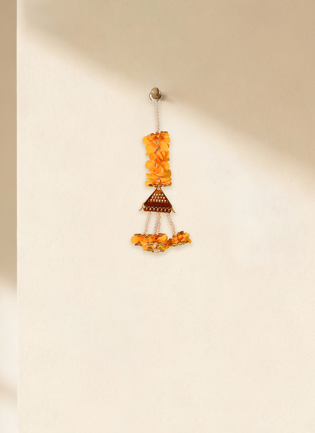 Madhoor Jhumka Tassels Hanging Orange 1 Feet