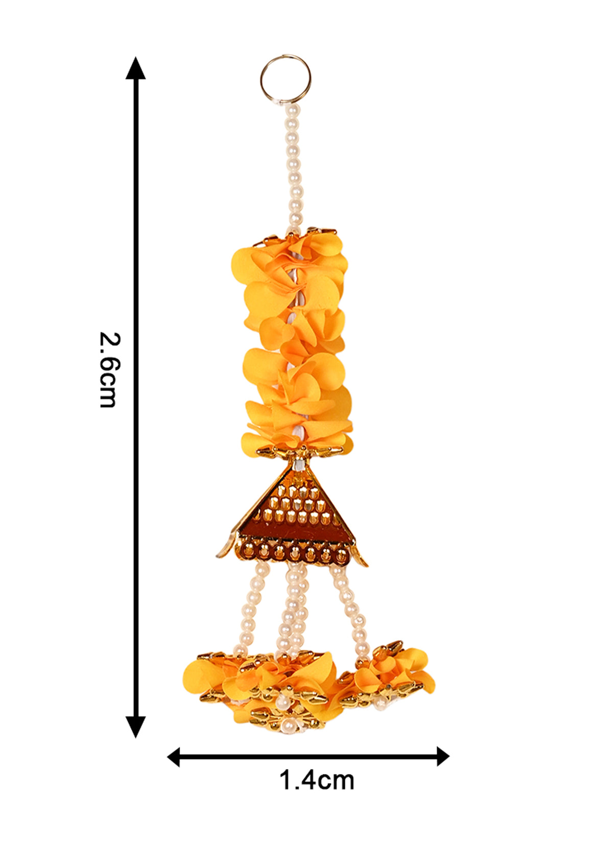 Madhoor Jhumka Tassels Hanging Orange 1 Feet