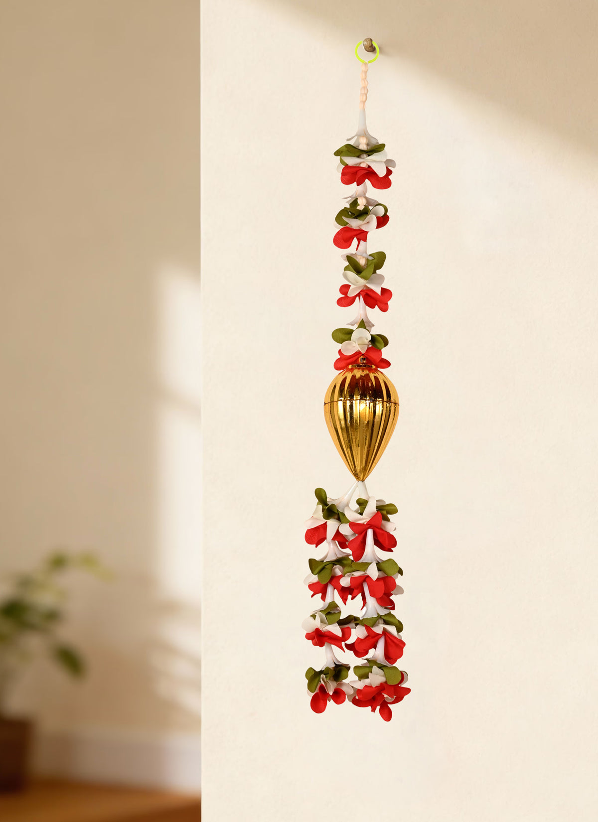 Madhoor Modak Petal Hanging Green White Red 1 Piece