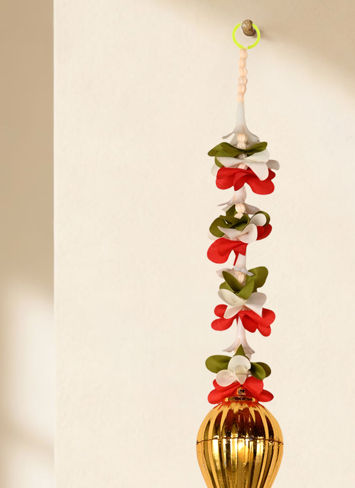 Madhoor Modak Petal Hanging Green White Red 1 Piece
