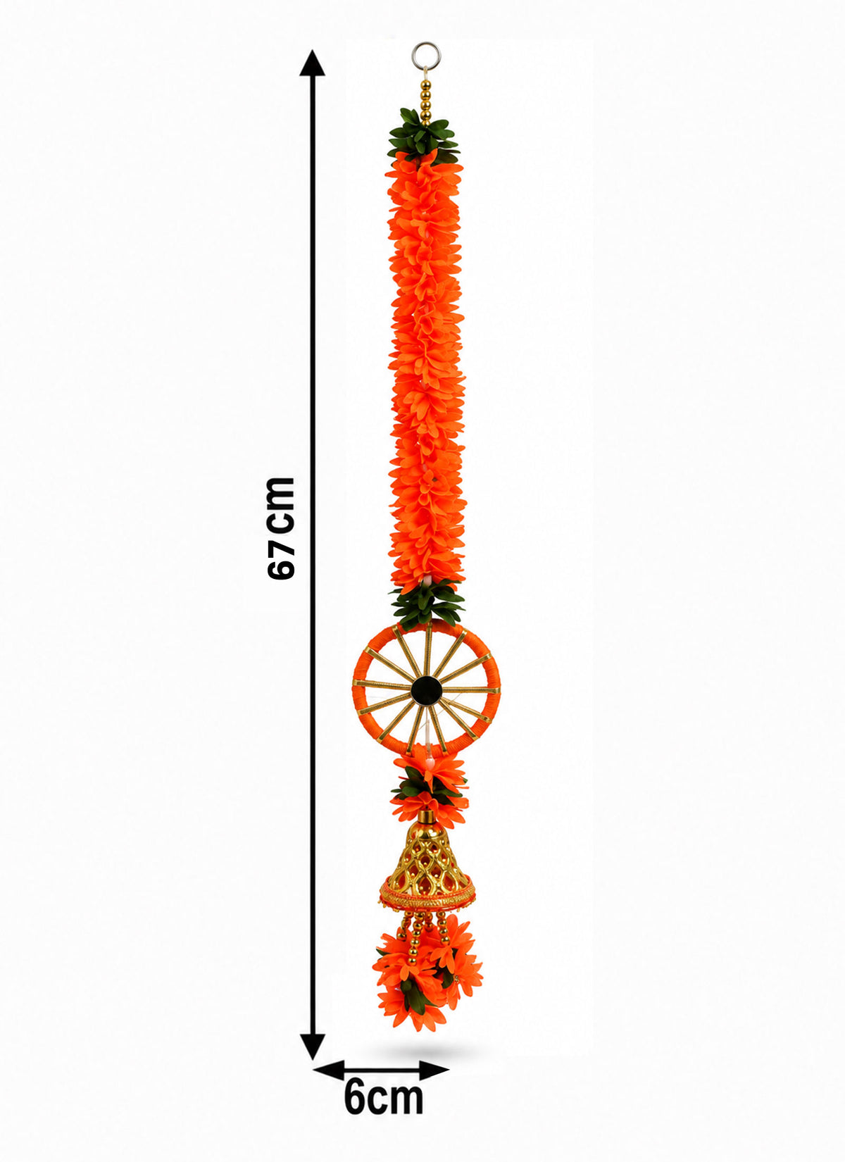 Madhoor Gota Jhumka Hanging Orange 2 Feet 1 Piece