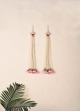 Madhoor Pearl Decro Hanging Rose Pink 20 Inches