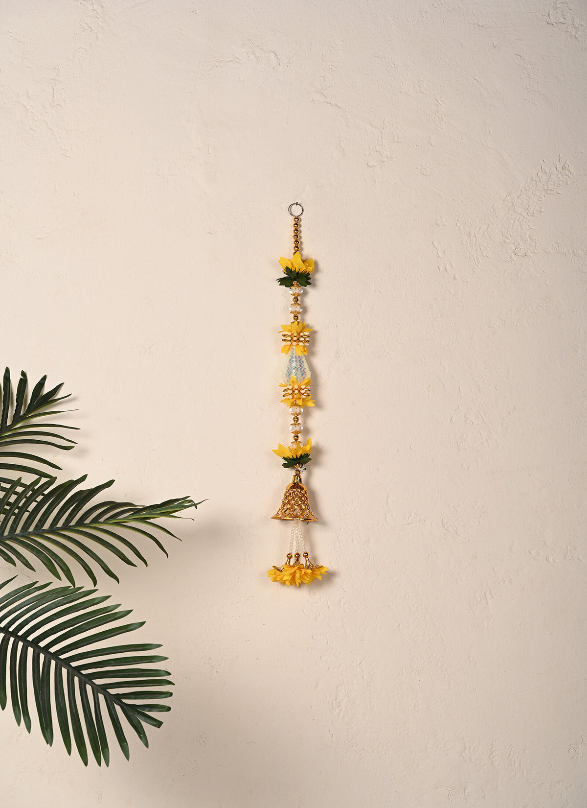Madhoor Flower Bells Hanging Yellow 2 Feet 1 Piece
