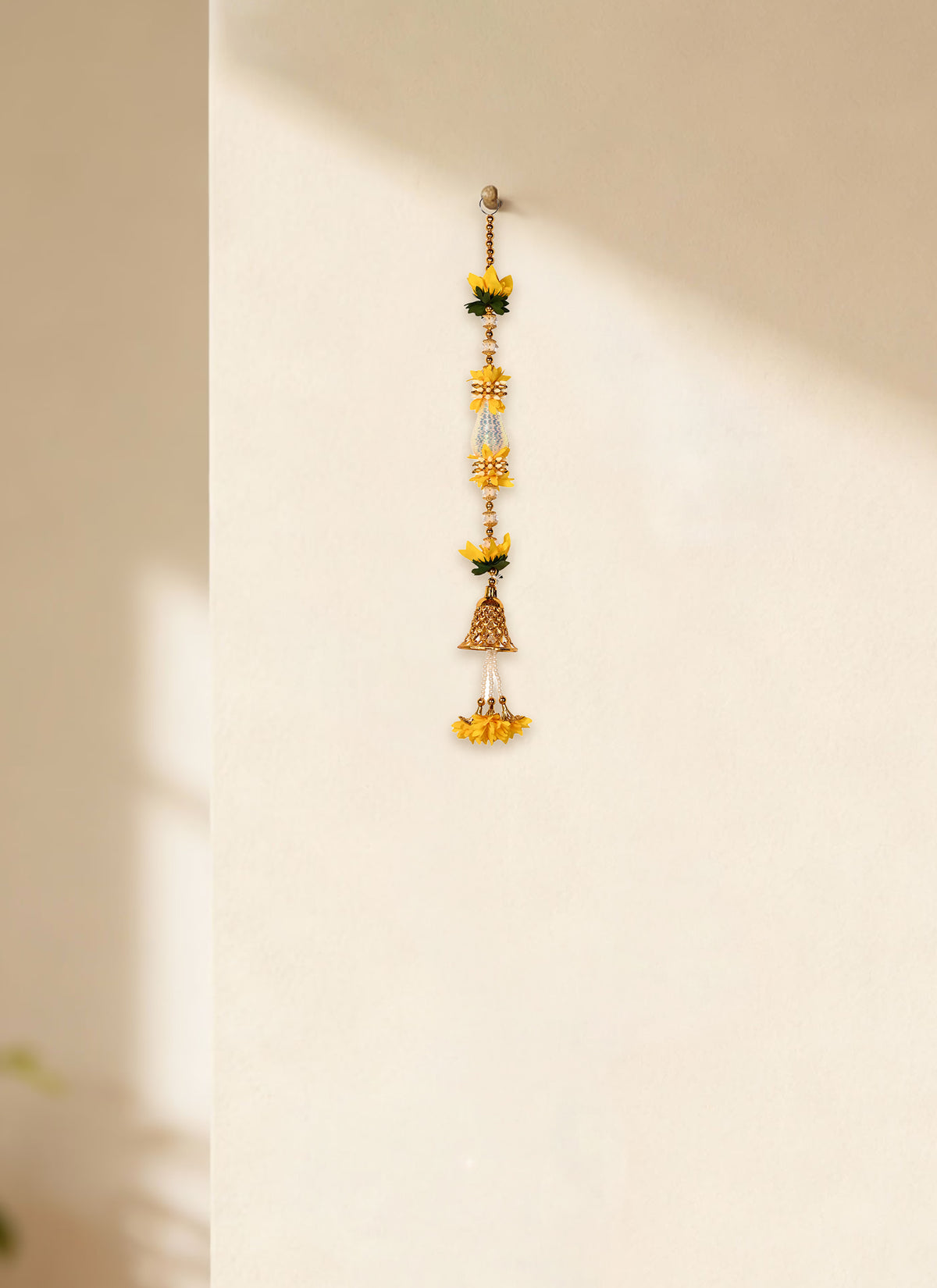 Madhoor Flower Bells Hanging Yellow 2 Feet 1 Piece