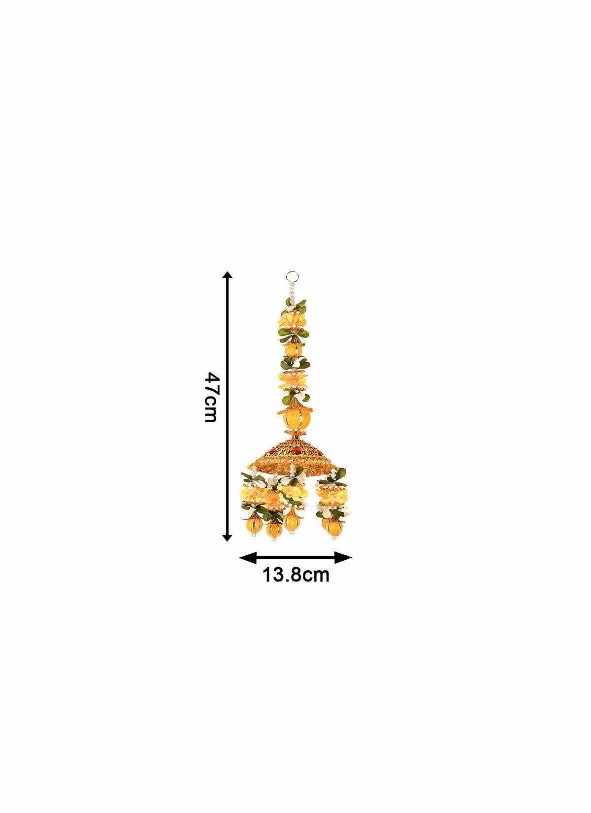 Madhoor Jhumka Tassel Hanging Yellow 1.5 Feet