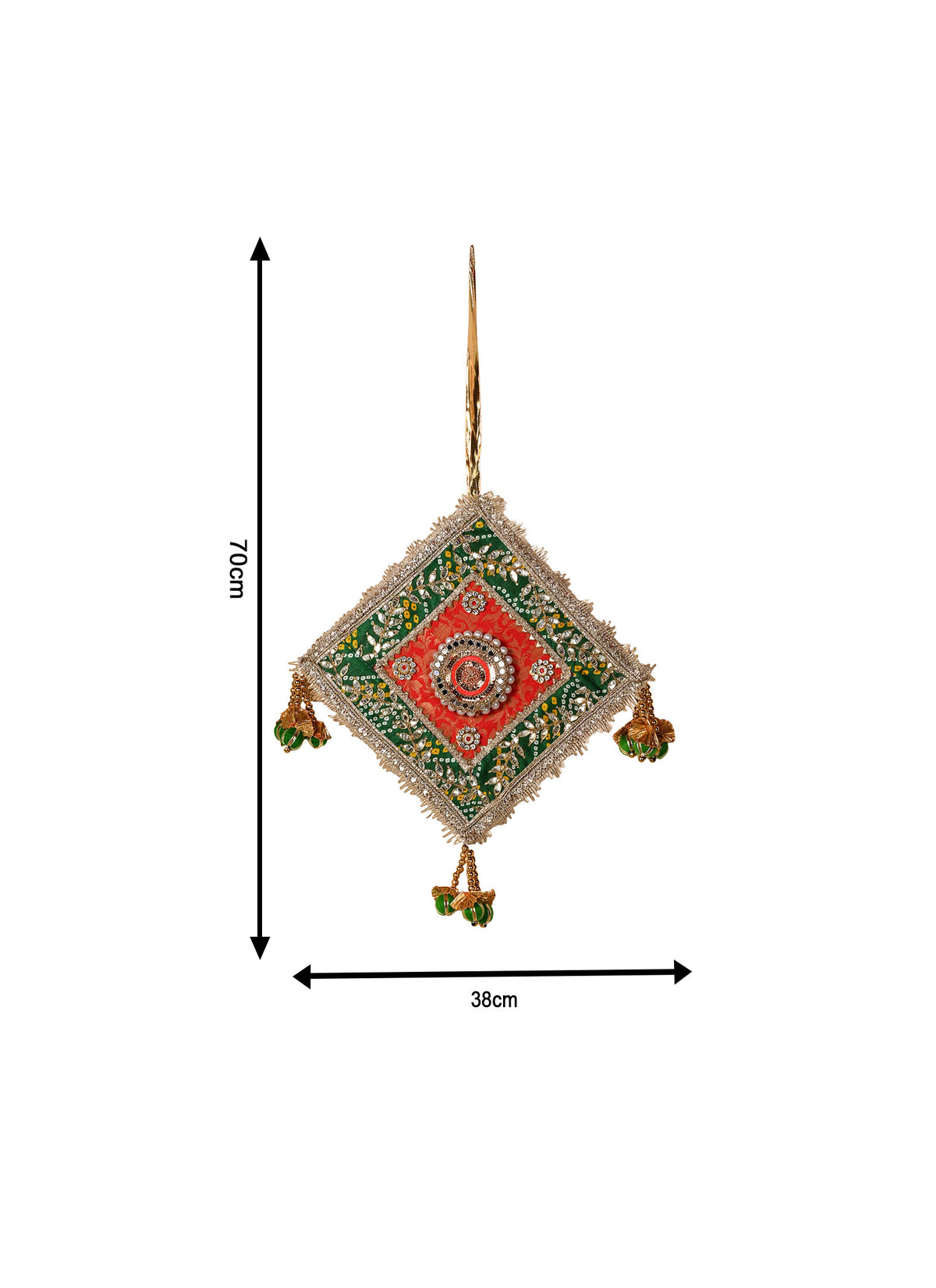 Madhoor Diamond Bead Tassel Hanging 12 Inches 1 Piece