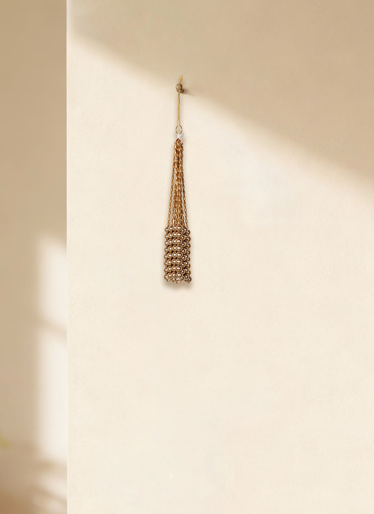 Madhoor Teardrop Strands Hanging Gold-Tone 1 Piece