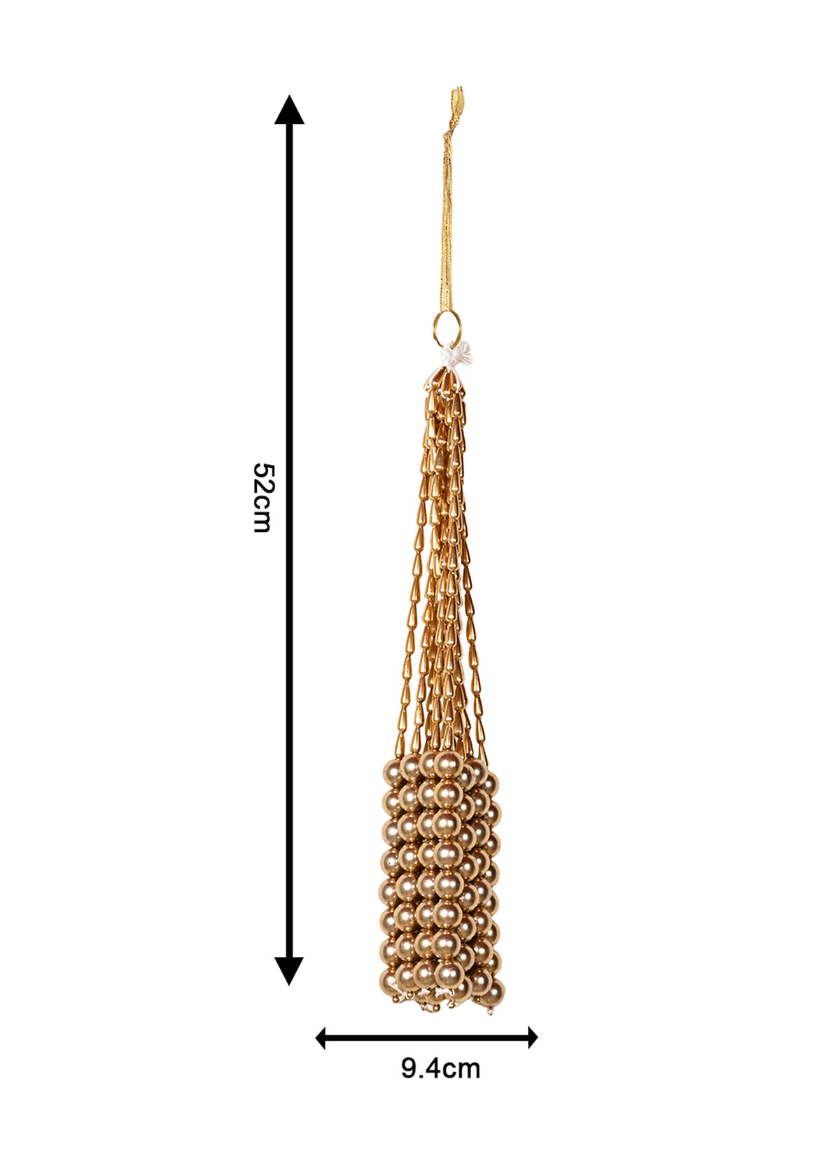 Madhoor Teardrop Strands Hanging Gold-Tone 1 Piece