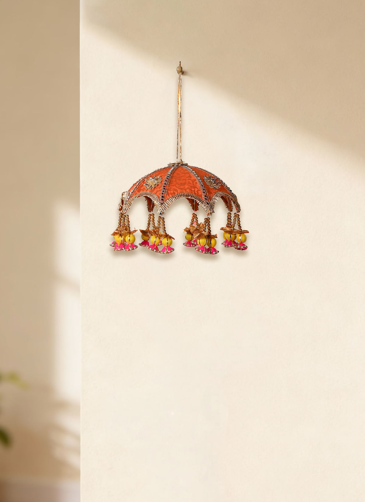 Madhoor Bead Arch Hanging Orange 12 Inches 1 Piece