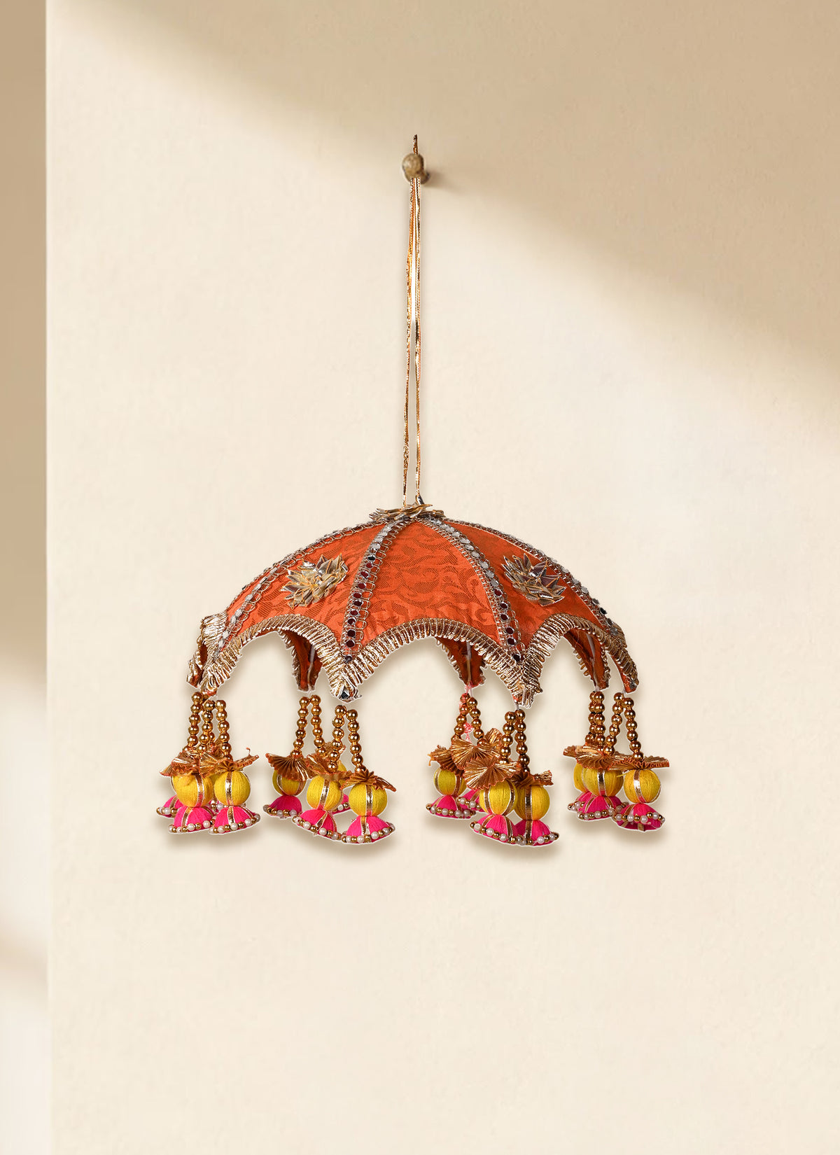 Madhoor Bead Arch Hanging Orange 12 Inches 1 Piece