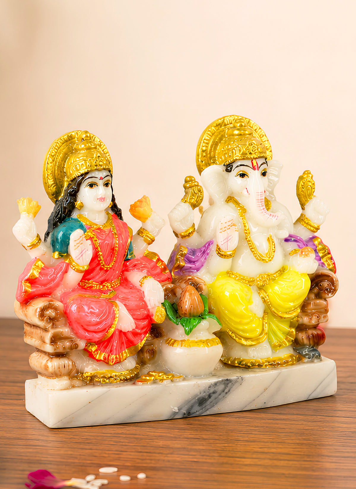 Madhoor Lakshmi Ganesha Deity Idol 4 Inches 1 Set