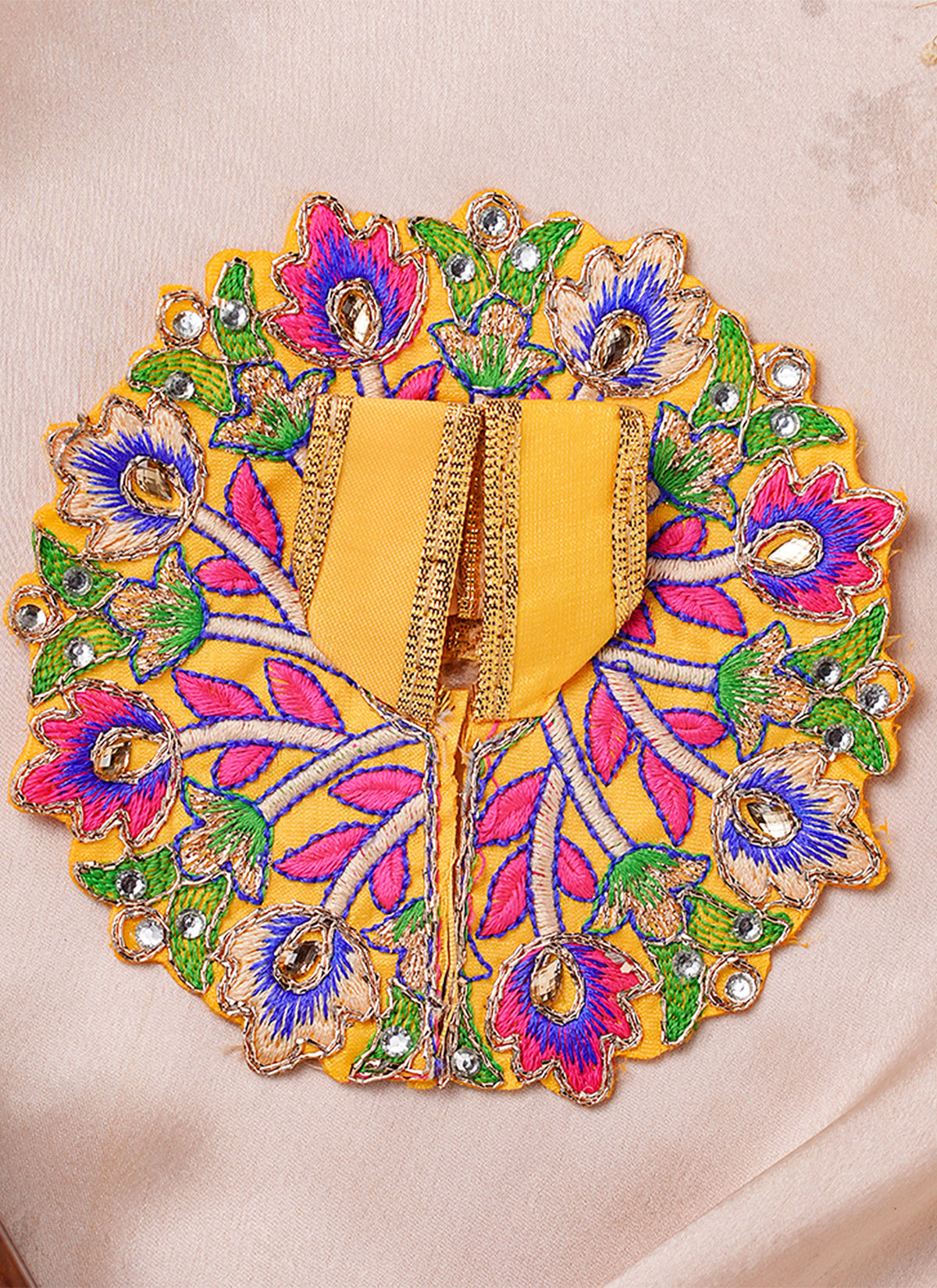 Madhoor Floral Deity Idol Dress Multicolour 5 Inches 1 Piece