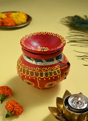 Madhoor Karwa Chauth Karwa Red Green Yellow 1 Piece