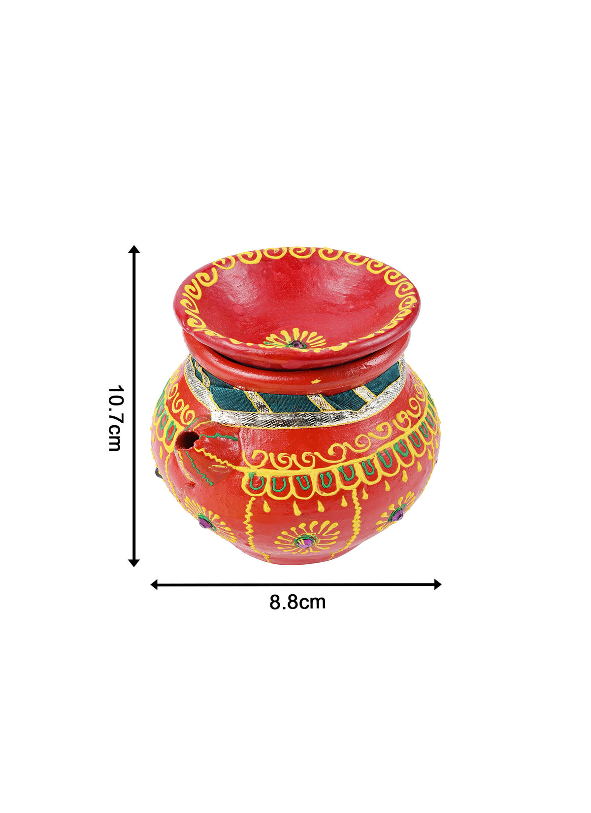 Madhoor Karwa Chauth Karwa Red Green Yellow 1 Piece
