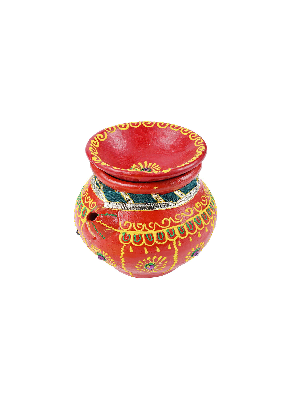 Madhoor Karwa Chauth Karwa Red Green Yellow 1 Piece