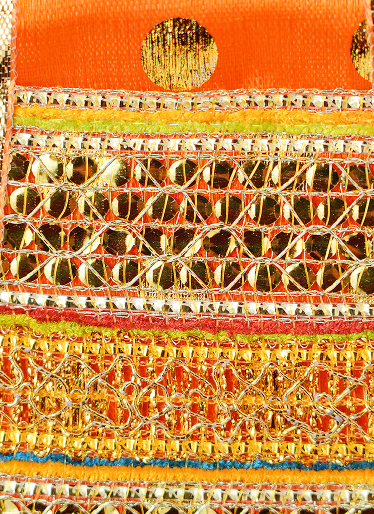 Madhoor Polka Idol Kesh Dupatta Orange 21 Inches 1 Piece