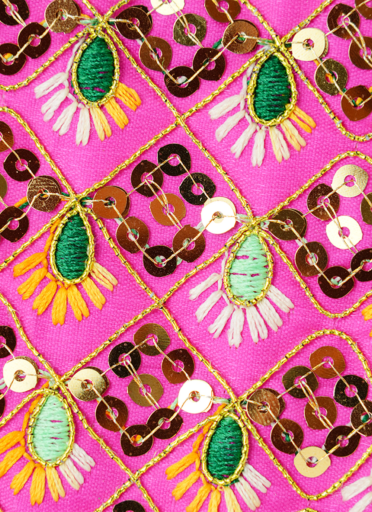 Madhoor Scalloped Idol Kesh Dupatta Rani Pink 24 Inches 1 Piece
