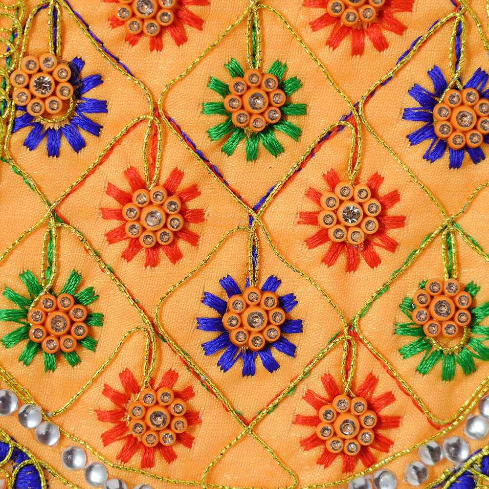 Madhoor Scalloped Idol Kesh Dupatta Yellow 30 Inches 1 Piece