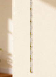 Madhoor Bead Latkan Gold-Tone White 5 Feet 1 Piece