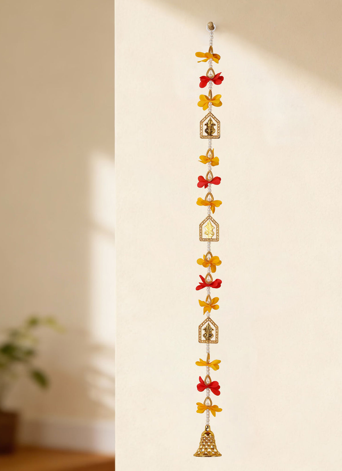 Madhoor Kalash Beads Latkan Red Orange 3 Feet 1 Piece