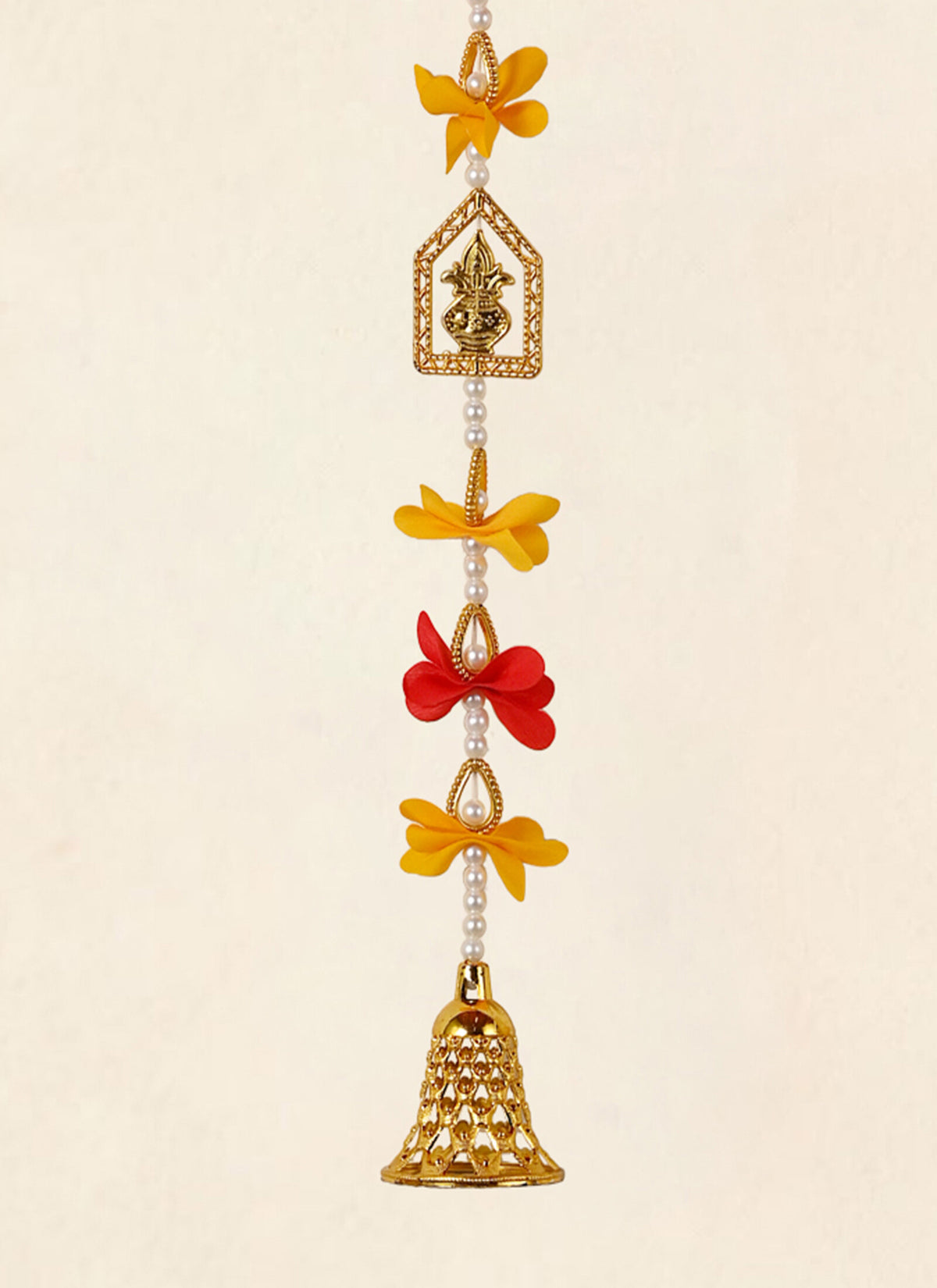 Madhoor Kalash Beads Latkan Red Orange 3 Feet 1 Piece