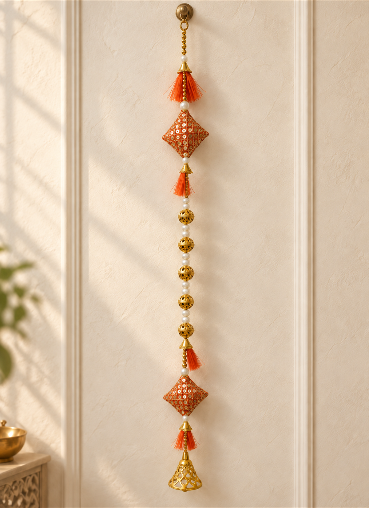 Madhoor Gota Tassel Latkan Orange 3 Feet 1 Piece