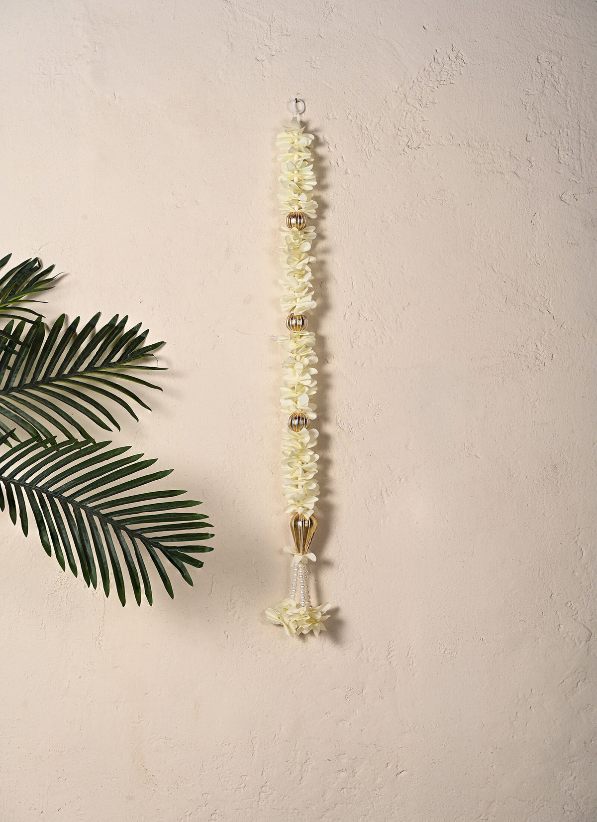 Madhoor Pearl Tassel Latkan White Cream 2.5 Feet 1 Piece