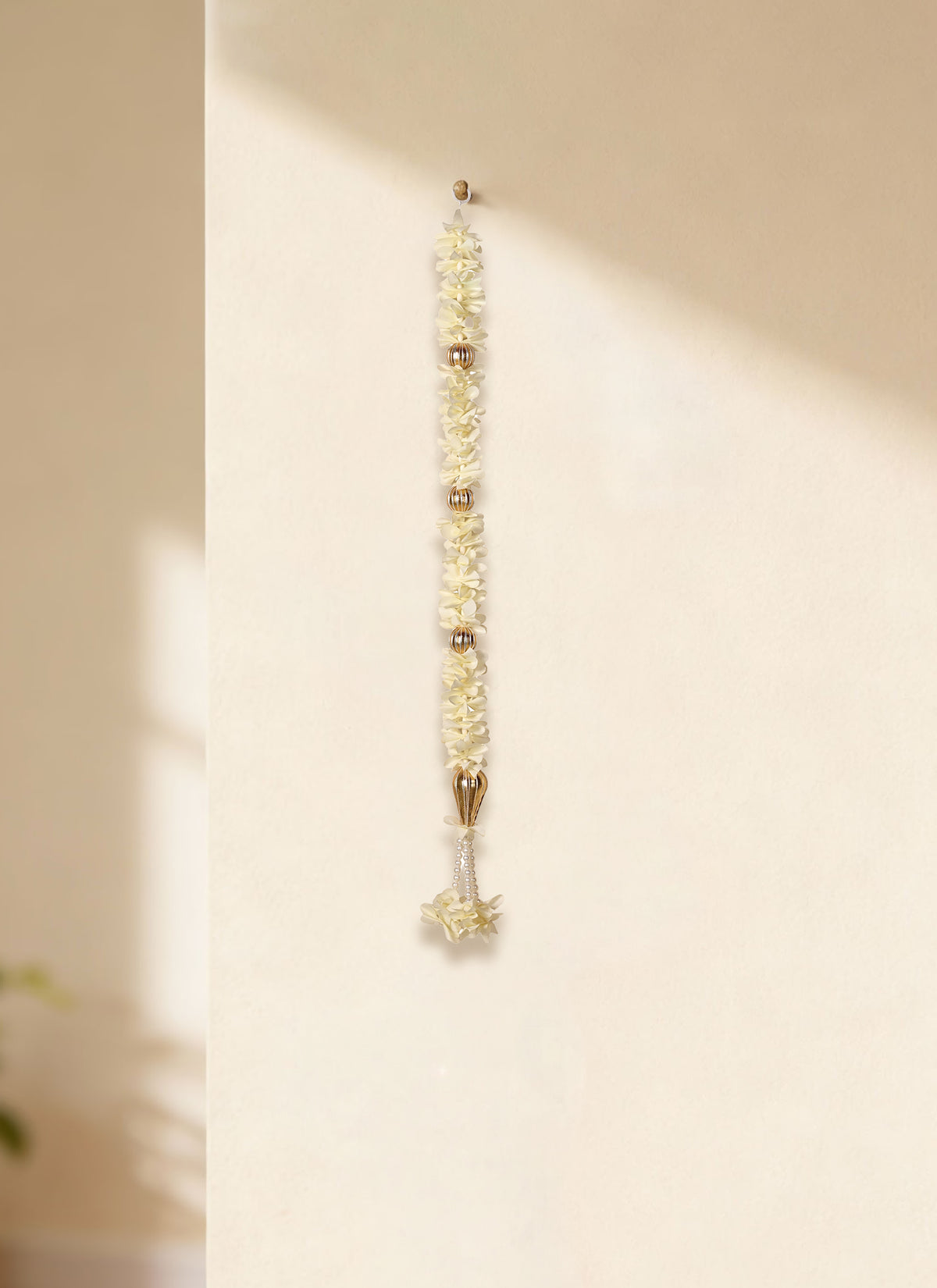 Madhoor Pearl Tassel Latkan White Cream 2.5 Feet 1 Piece