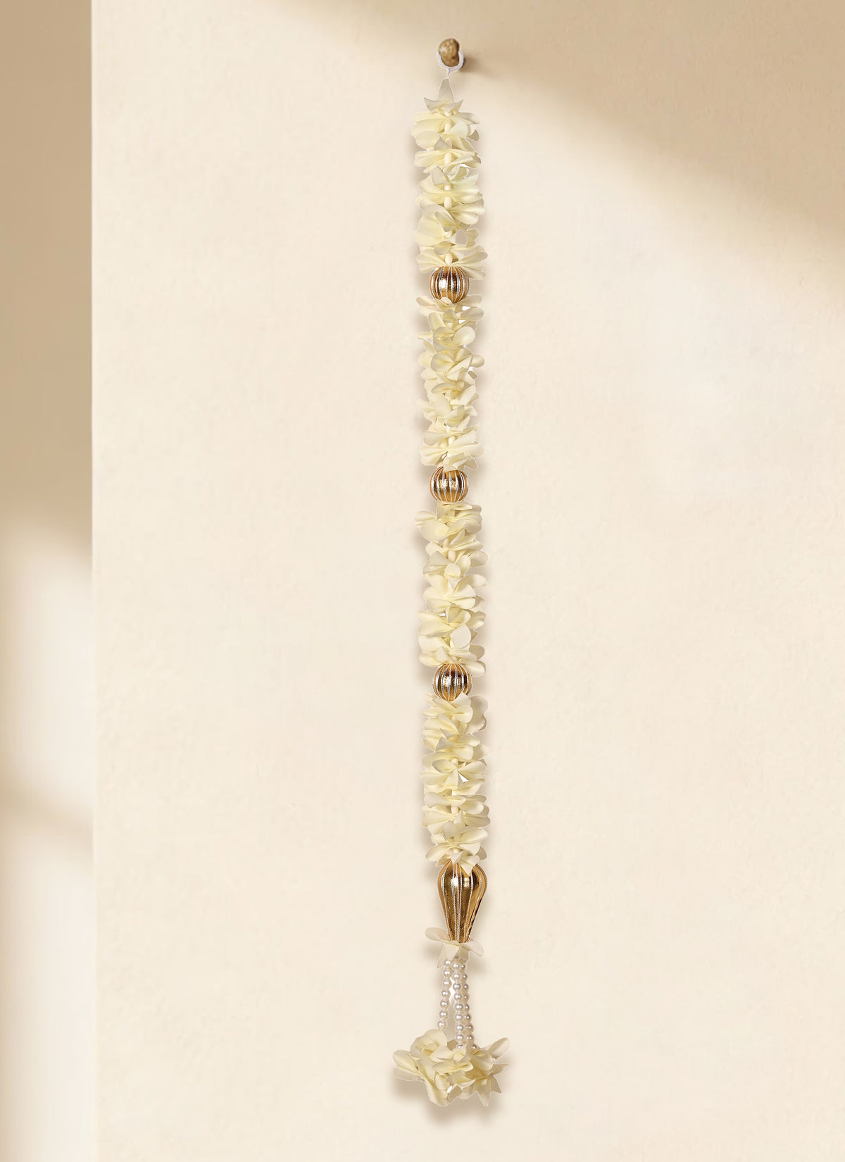 Madhoor Pearl Tassel Latkan White Cream 2.5 Feet 1 Piece