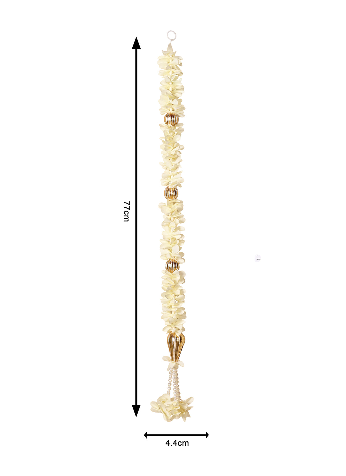 Madhoor Pearl Tassel Latkan White Cream 2.5 Feet 1 Piece