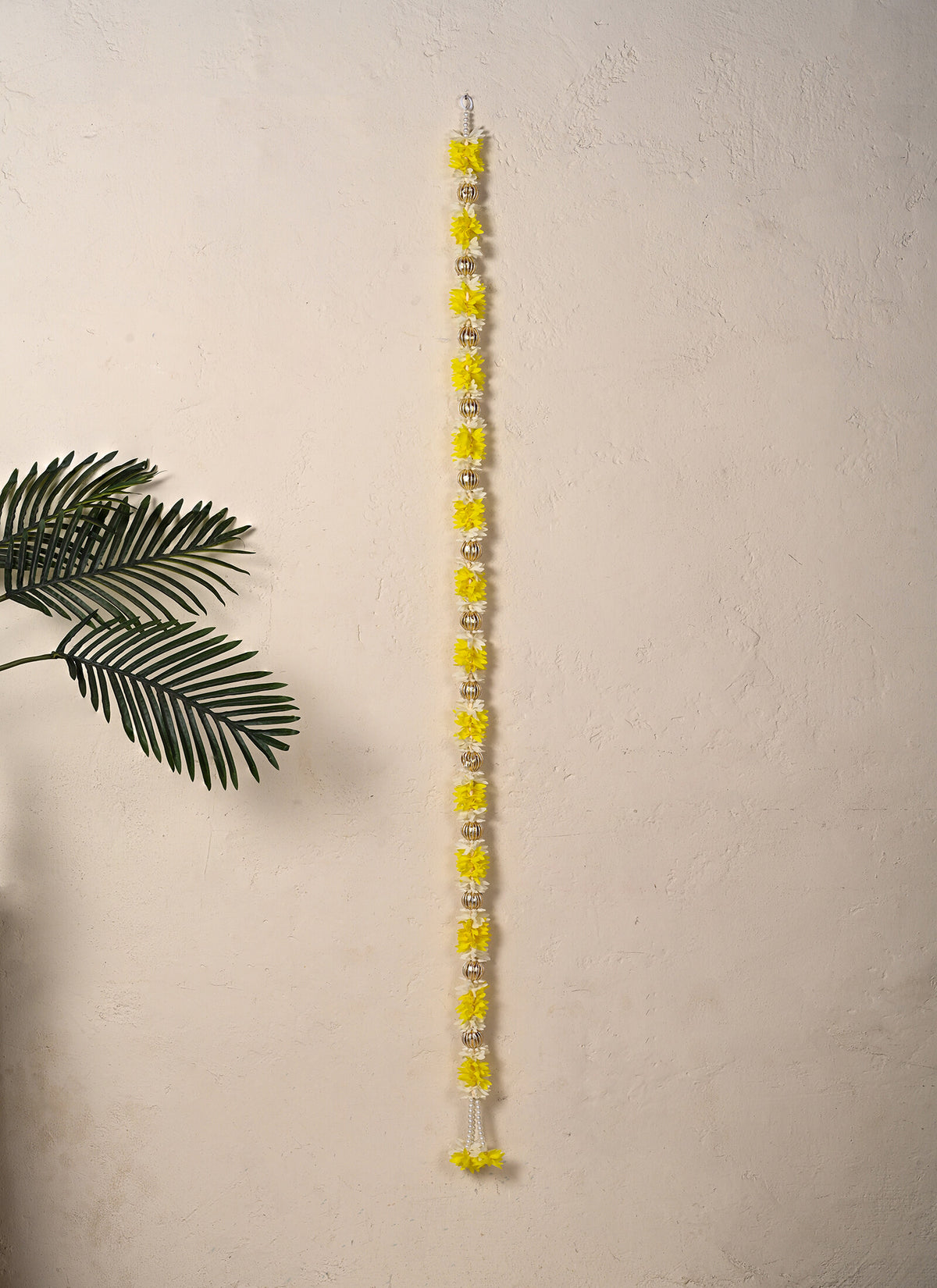 Madhoor Pearl Tassel Latkan Yellow 5 Feet 1 Piece