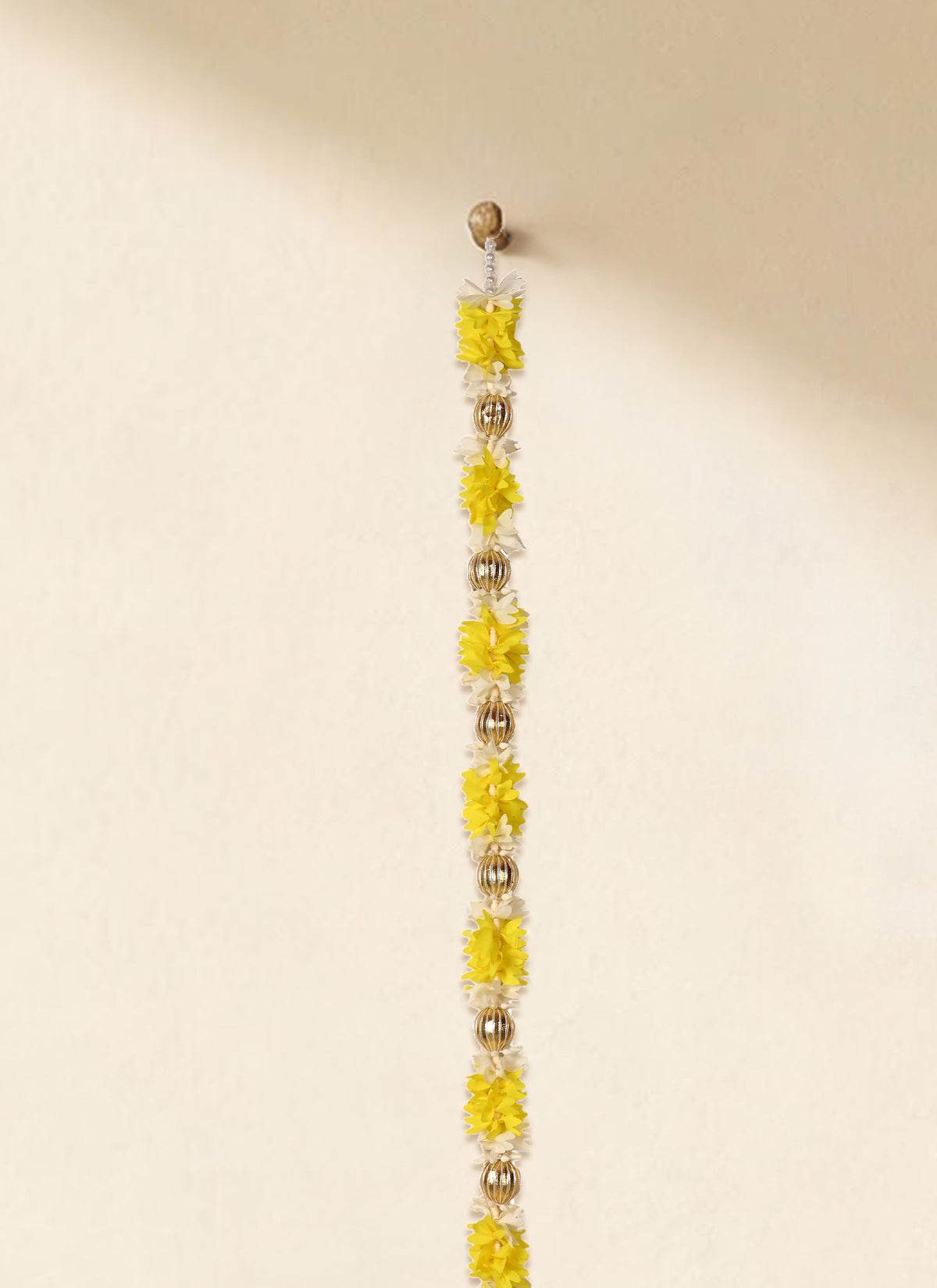 Madhoor Pearl Tassel Latkan Yellow 5 Feet 1 Piece