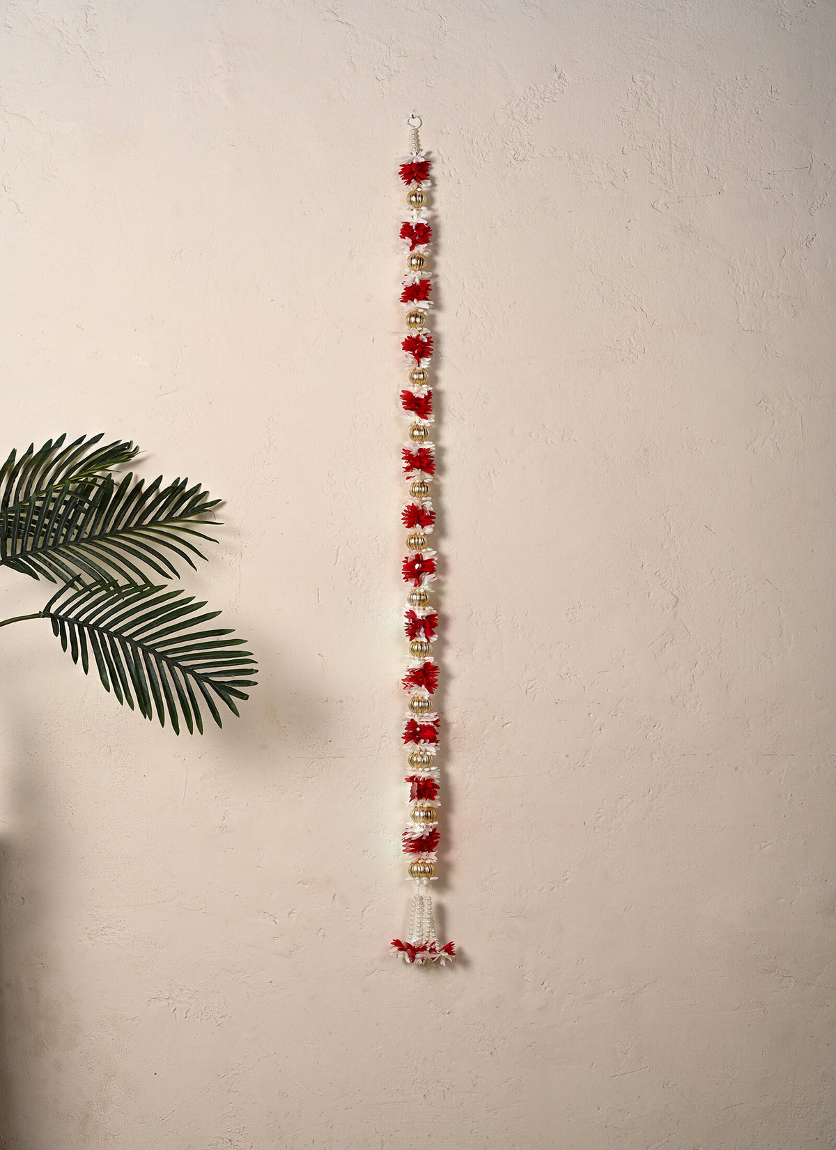 Madhoor Pearl Tassel Latkan Red 5 Feet 1 Piece