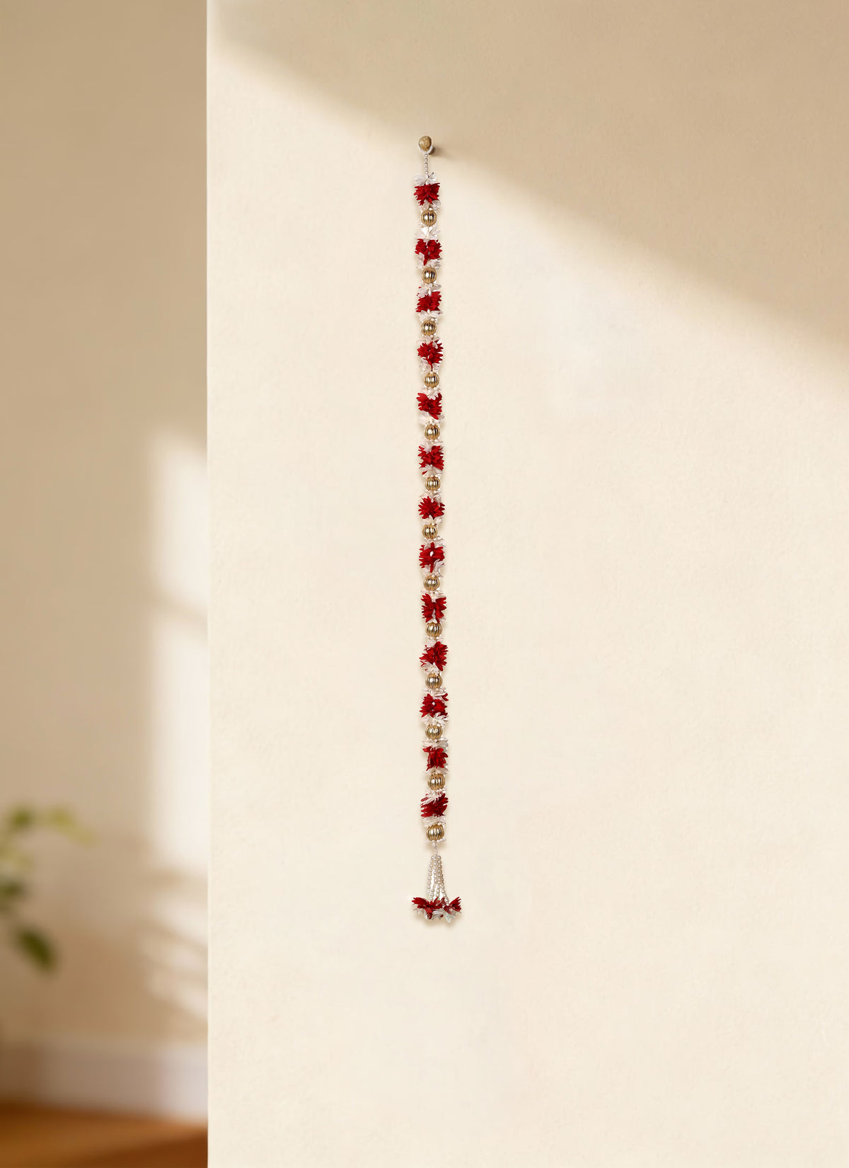 Madhoor Pearl Tassel Latkan Red 5 Feet 1 Piece