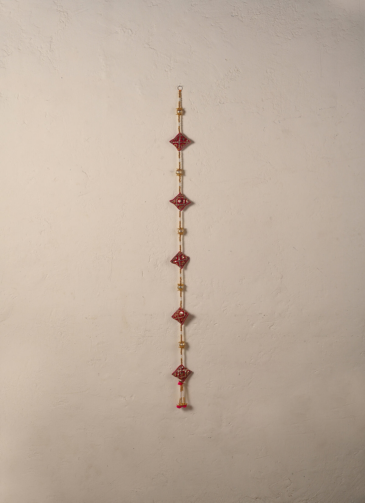 Madhoor Pompom Tassel Latkan Rani Pink 4 Feet 1 Piece