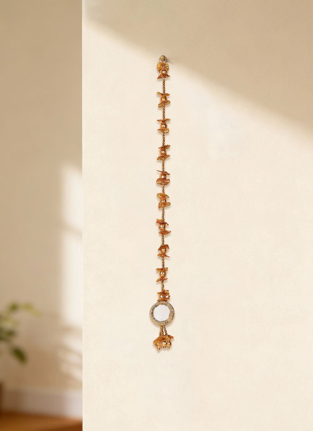 Madhoor Gota Mirror Latkan Gold-Tone 3 Feet 1 Piece